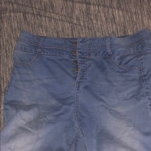 light wash high waisted jeans